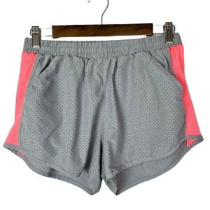 Under Armour Gray Mesh Neon Pink Athletic Shorts M